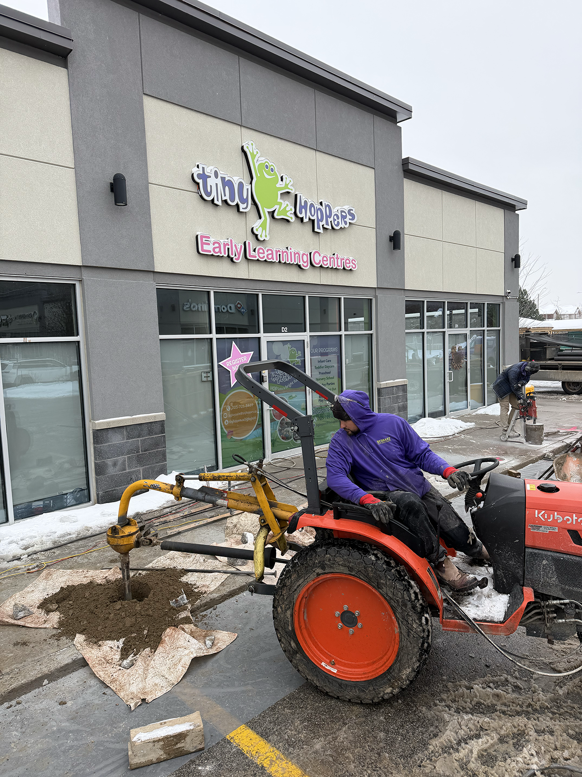 High-impact fixed bollard installation